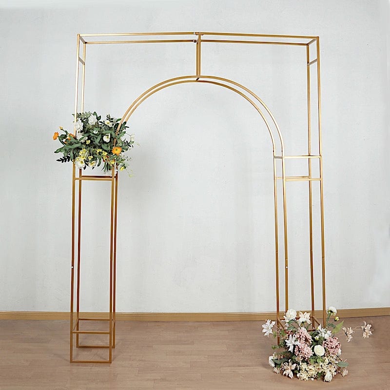 7 feet Gold Metal Wedding Arch in Arc de Triomphe Style