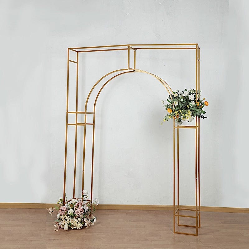 7 feet Gold Metal Wedding Arch in Arc de Triomphe Style