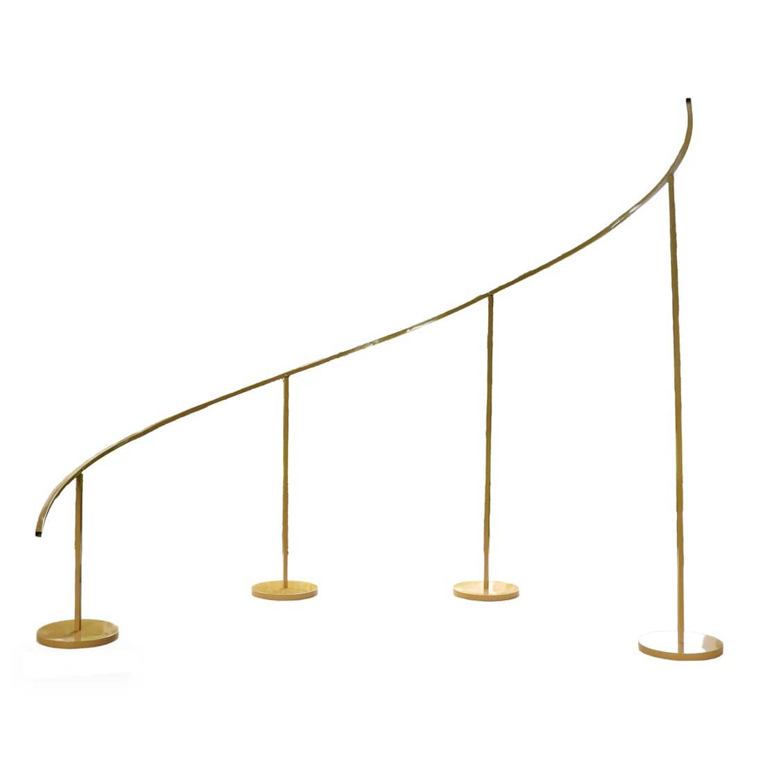 8 x 12 feet Gold Right Side Curved Wave Wedding Arch Backdrop Stand