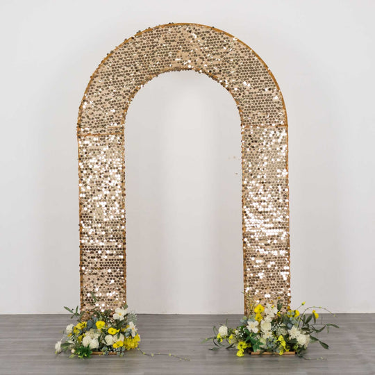 8 feet Big Payette Sequin Open Arch Backdrop Cover