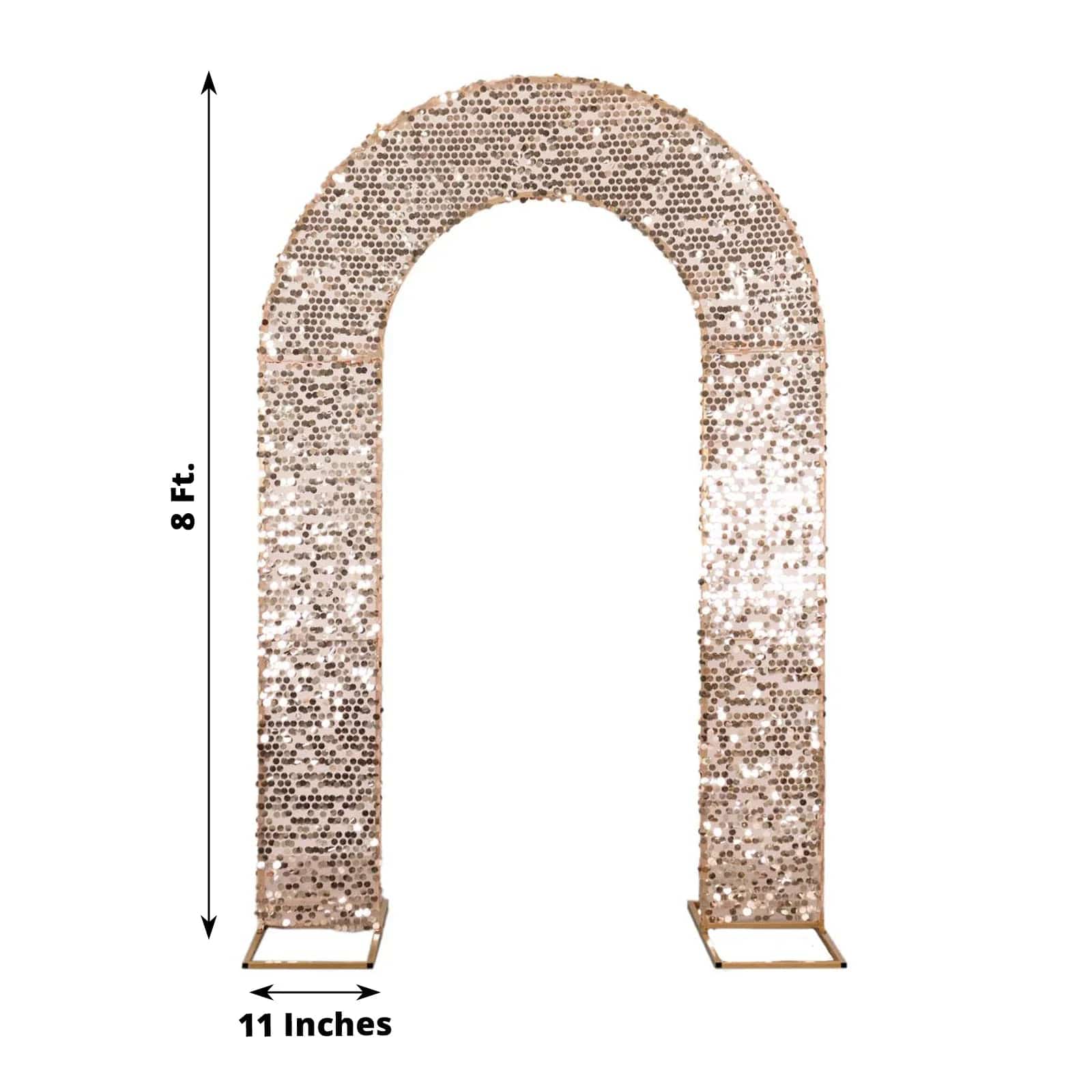 8 feet Big Payette Sequin Open Arch Backdrop Cover