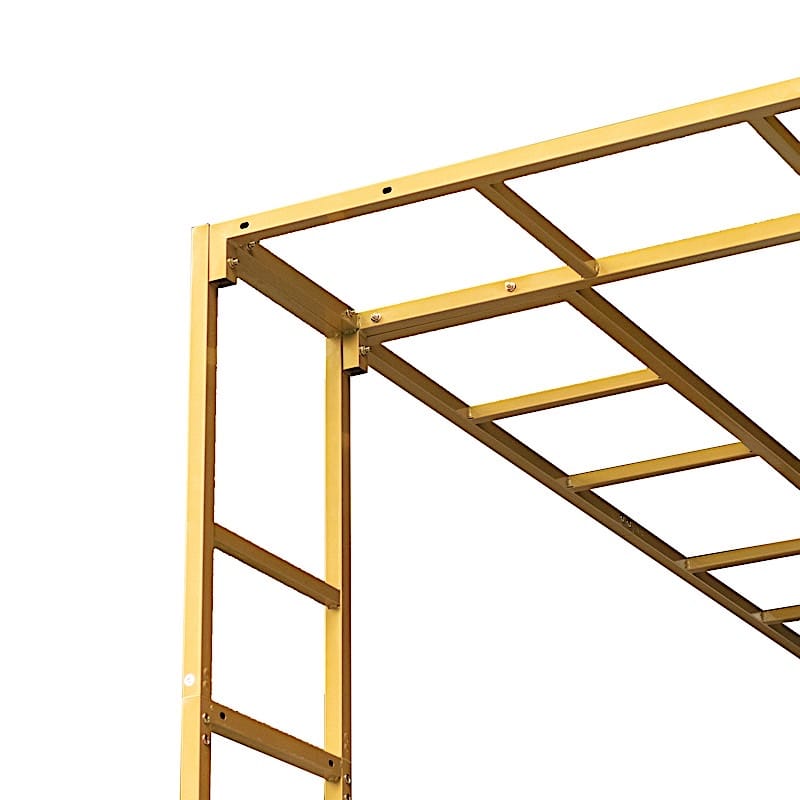 Gold 8x10 feet Heavy-Duty 4-Post Ladder-Style Rectangular Metal Event Arch