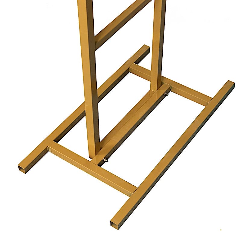 Gold 8x10 feet Heavy-Duty 4-Post Ladder-Style Rectangular Metal Event Arch