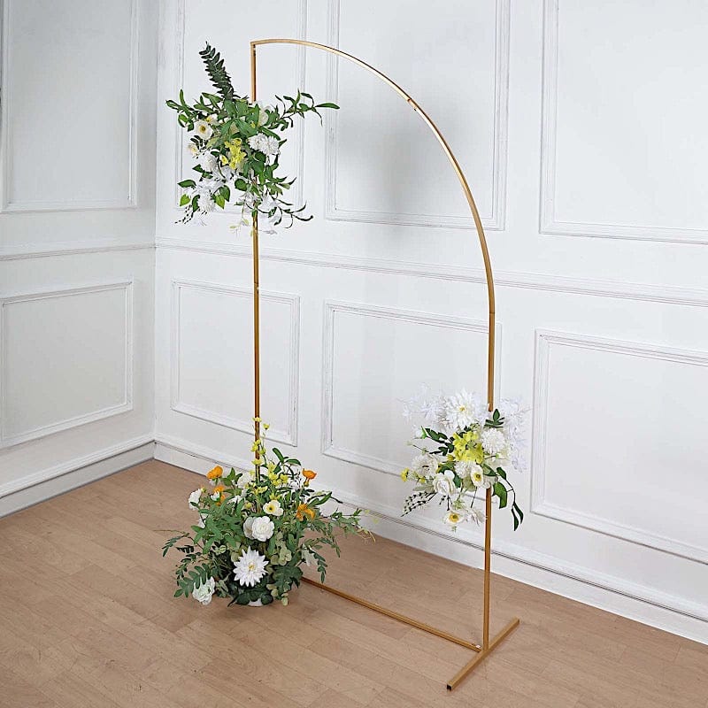 4 Gold Metal Floral Display Frame Backdrop Stand Wedding Arch Set