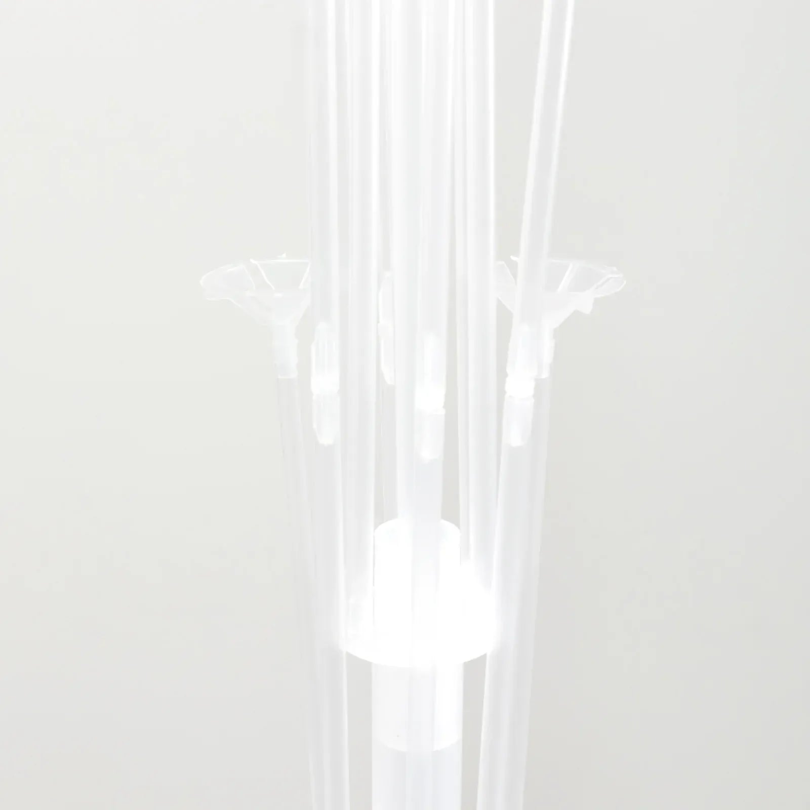 2 Clear Balloon Column Stands with Water Fillable Base