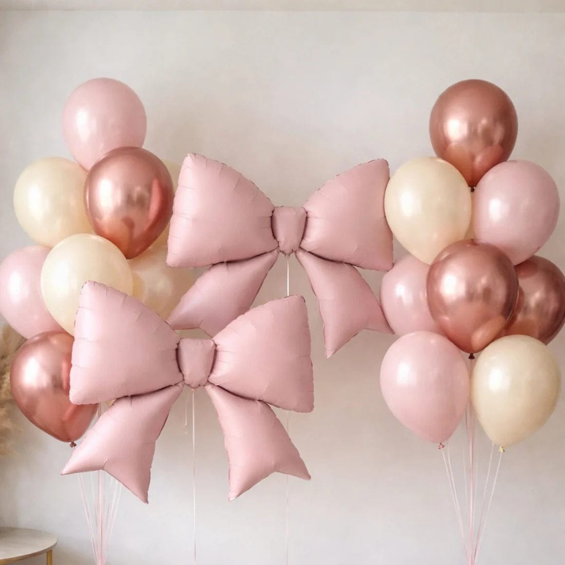 10 Matte 29x27 in Giant Bow Mylar Foil Balloons