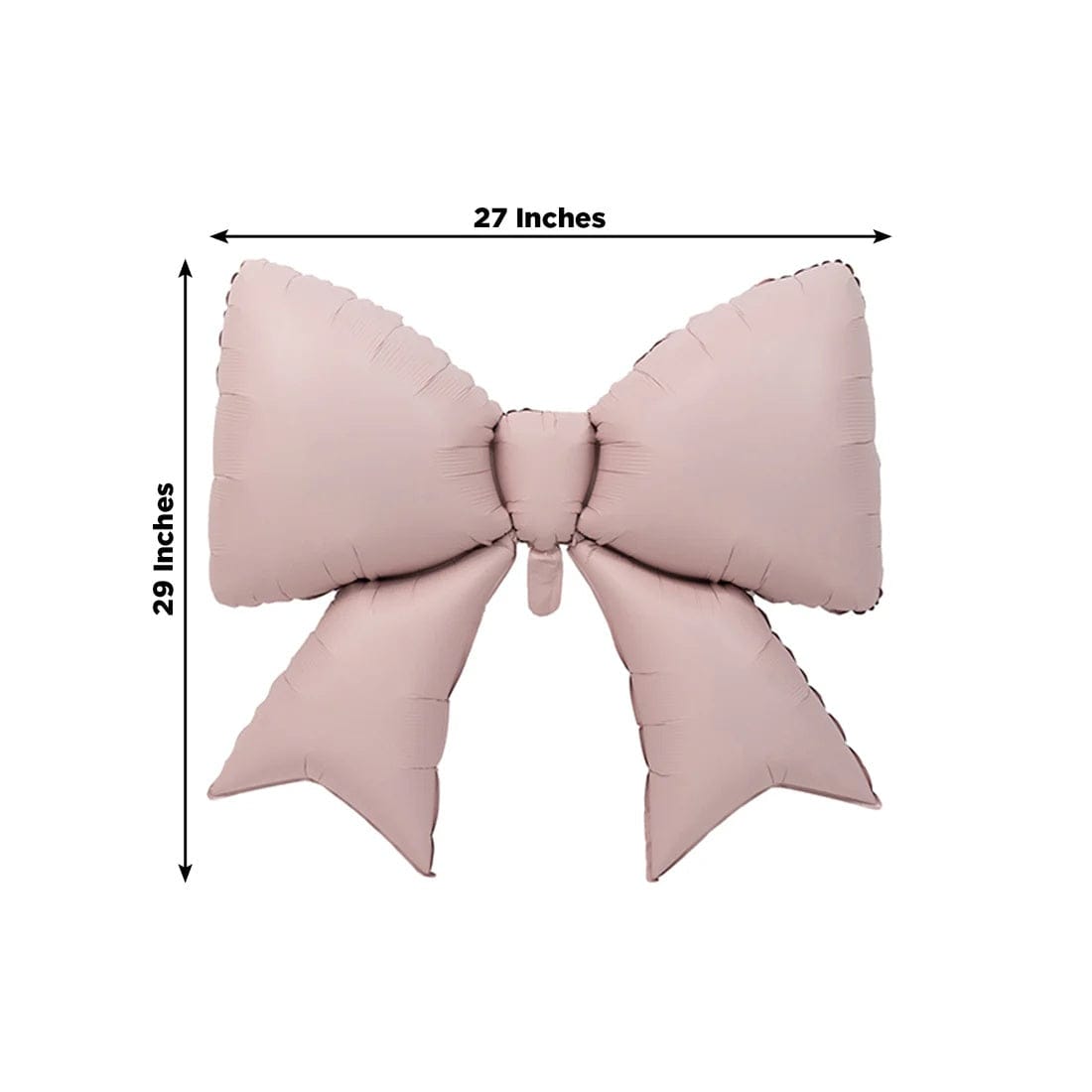 10 Matte 29x27 in Giant Bow Mylar Foil Balloons