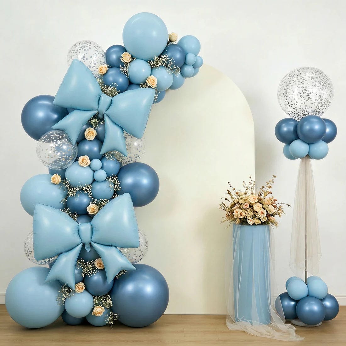 10 Matte 29x27 in Giant Bow Mylar Foil Balloons