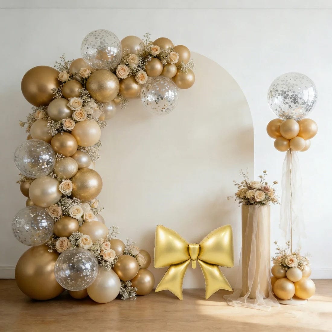 10 Matte 29x27 in Giant Bow Mylar Foil Balloons