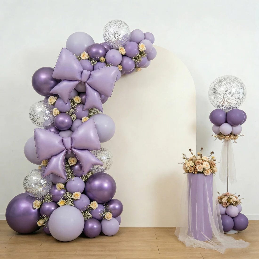 10 Matte 29x27 in Giant Bow Mylar Foil Balloons