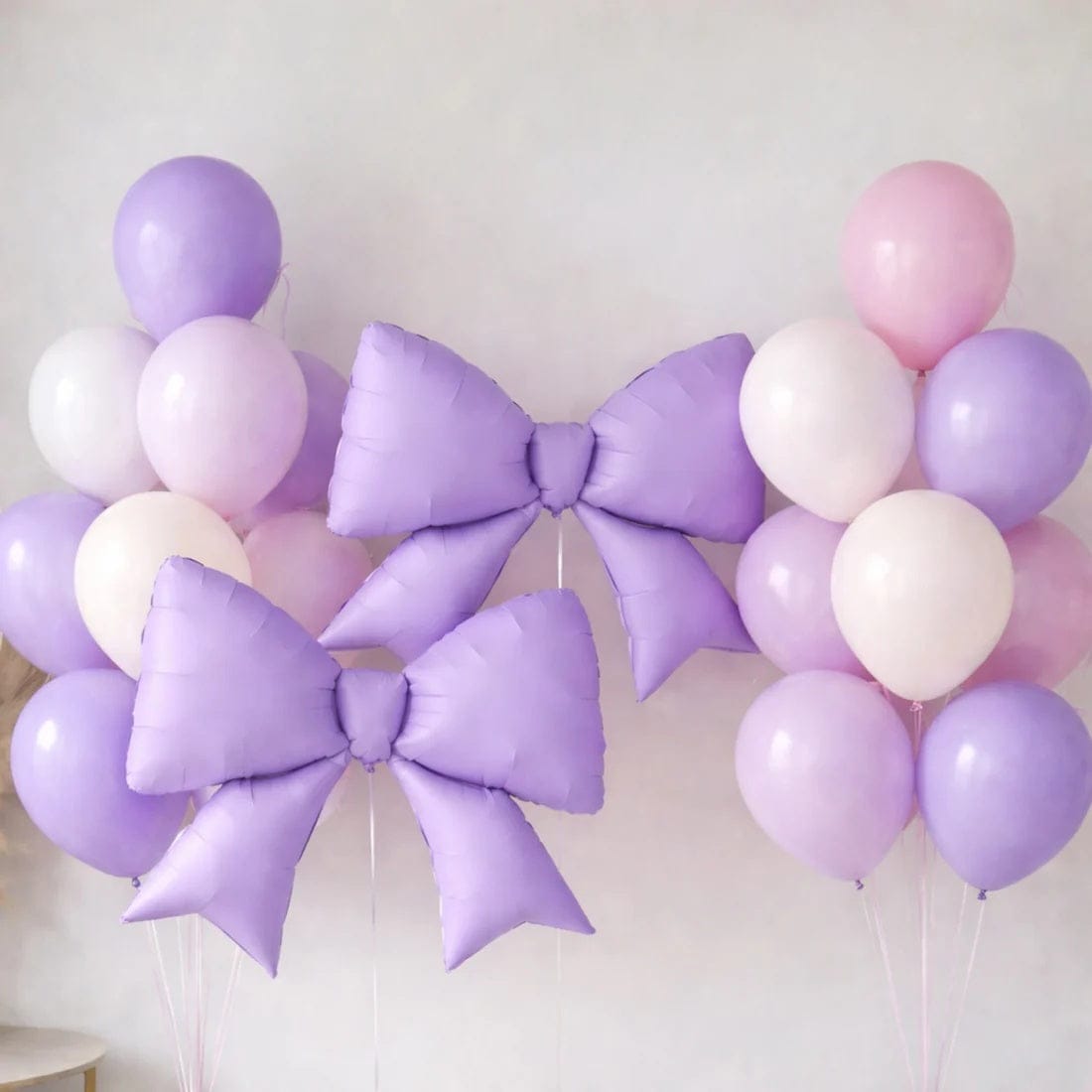 10 Matte 29x27 in Giant Bow Mylar Foil Balloons