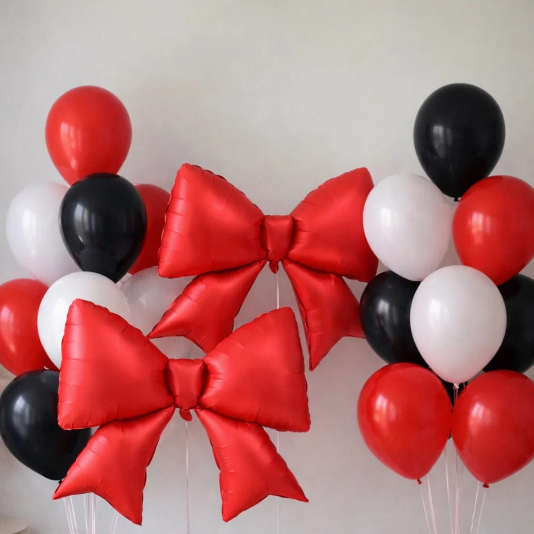 10 Matte 29x27 in Giant Bow Mylar Foil Balloons