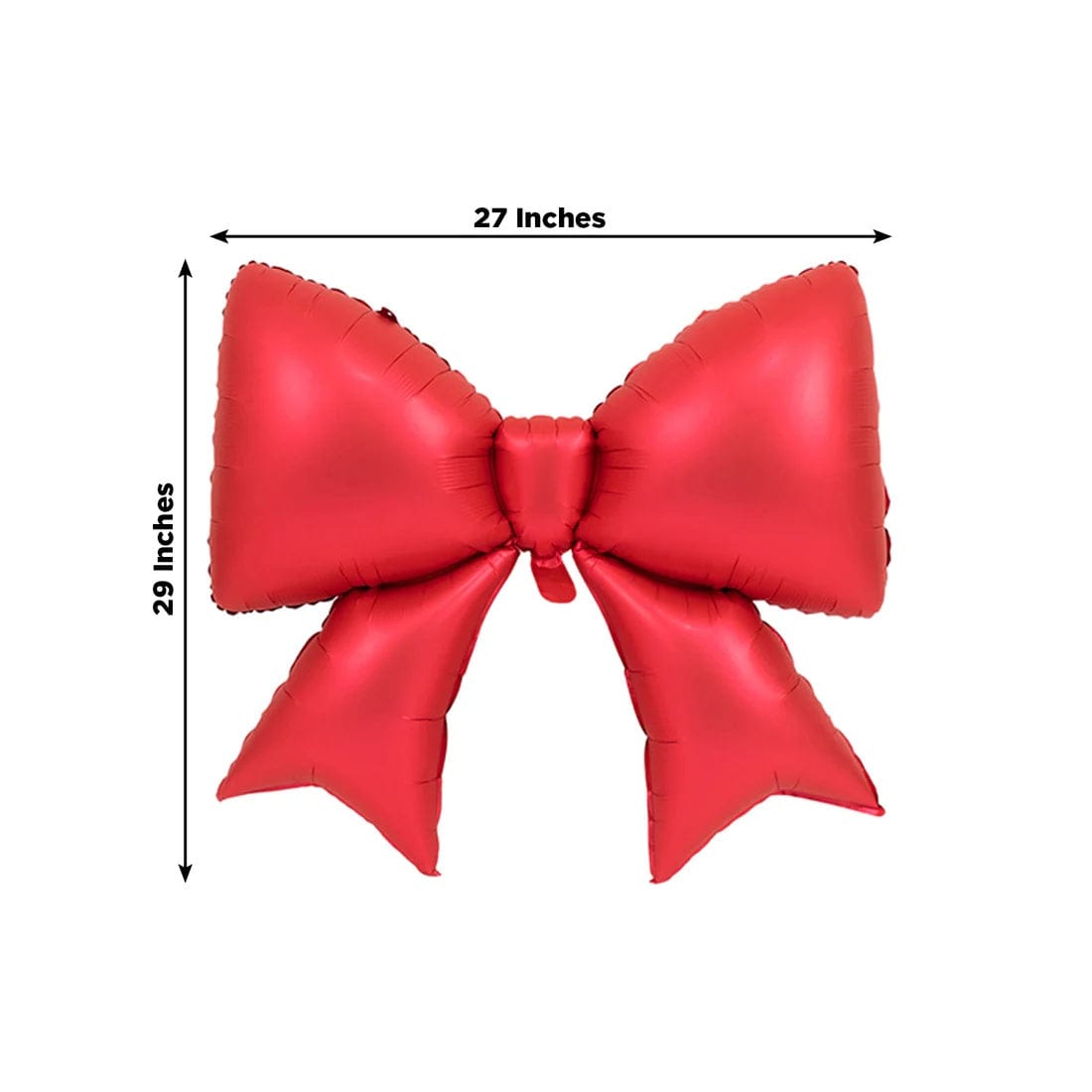 10 Matte 29x27 in Giant Bow Mylar Foil Balloons