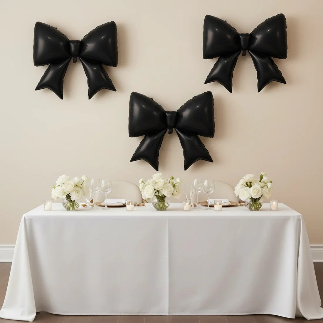 10 Matte 29x27 in Giant Bow Mylar Foil Balloons