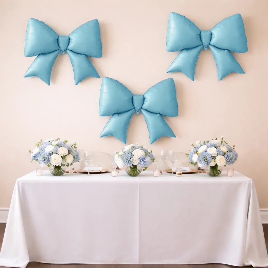 10 Matte 29x27 in Giant Bow Mylar Foil Balloons