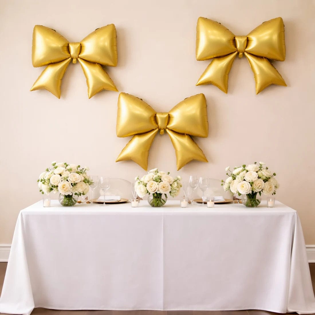 10 Matte 29x27 in Giant Bow Mylar Foil Balloons