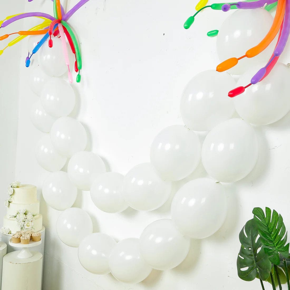 100 Matte Pastel Biodegradable Latex Link Balloons