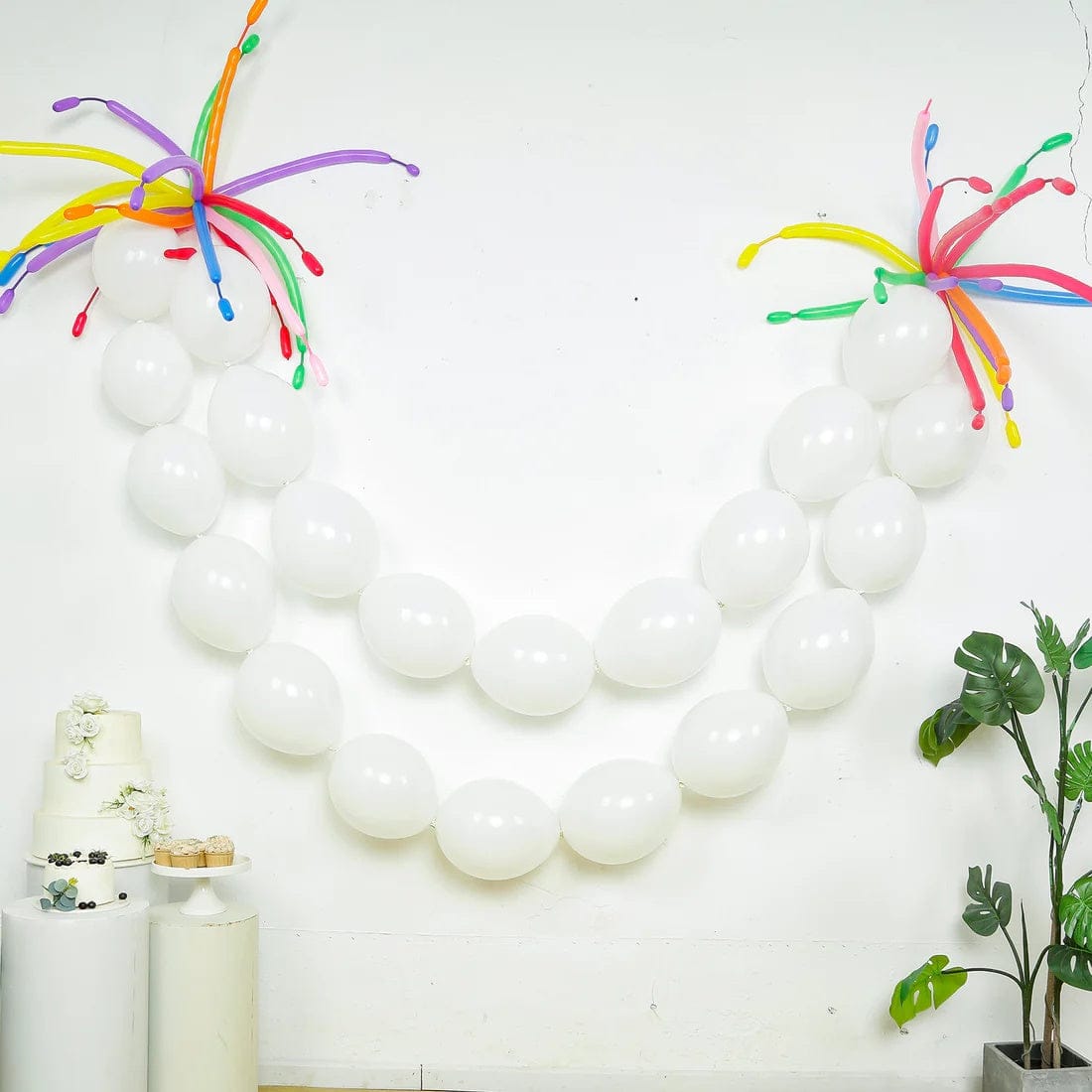 100 Matte Pastel Biodegradable Latex Link Balloons