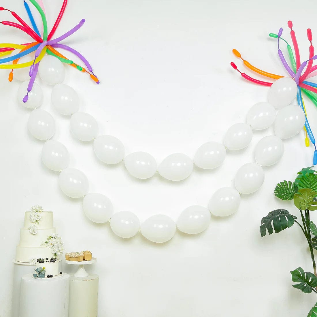 100 Matte Pastel Biodegradable Latex Link Balloons