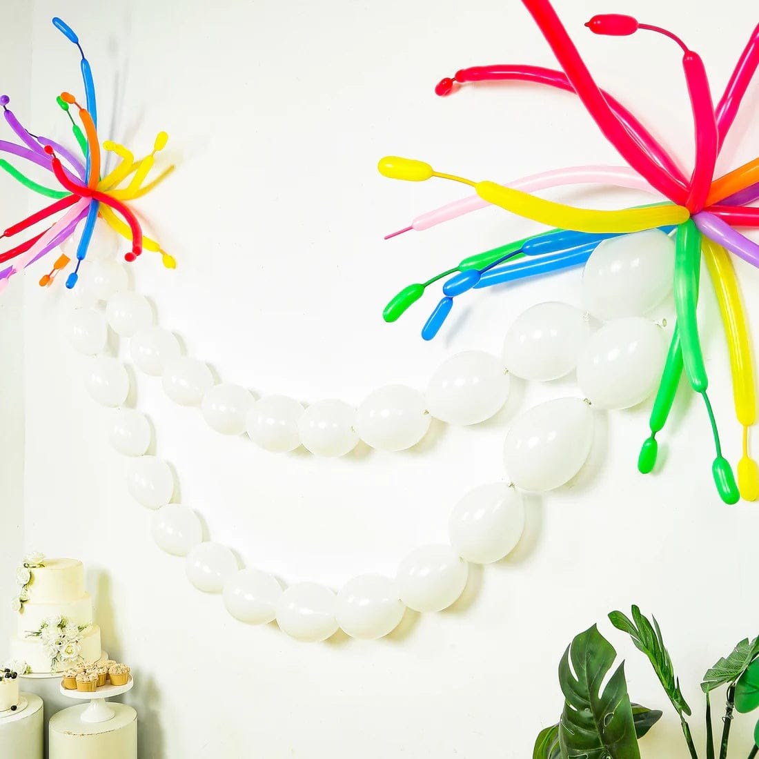 100 Matte Pastel Biodegradable Latex Link Balloons