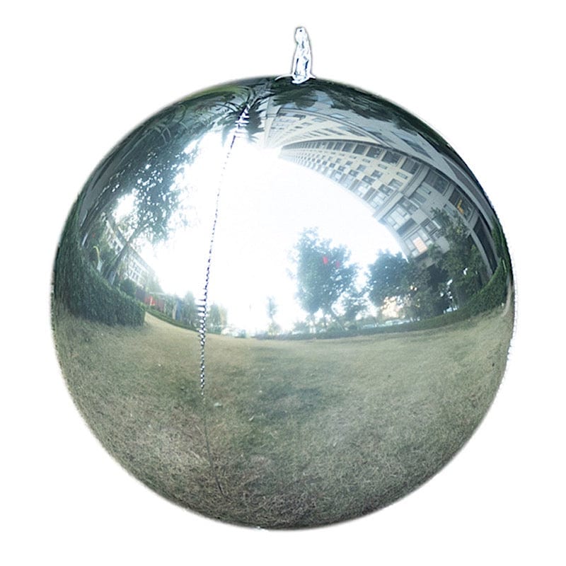 2 pcs 43 in wide Large Round Metallic Orbz Mylar Foil Balloons