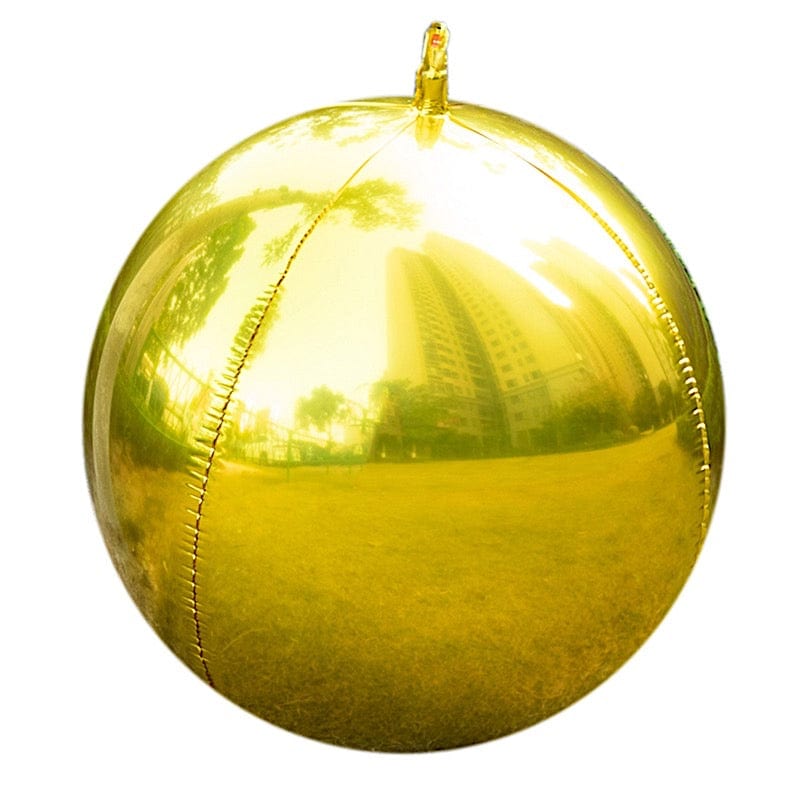 2 pcs 43 in wide Large Round Metallic Orbz Mylar Foil Balloons