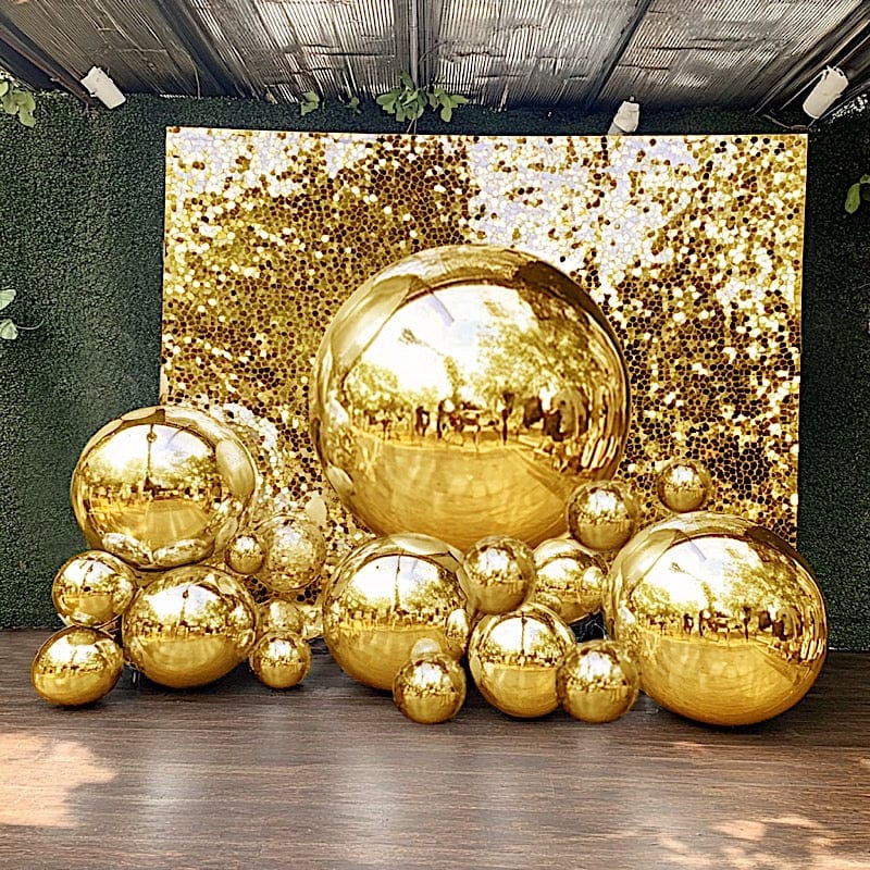 2 pcs 43 in wide Large Round Metallic Orbz Mylar Foil Balloons