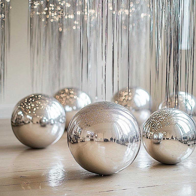 4 pcs 39 in wide Large Round Metallic Orbz Mylar Foil Balloons