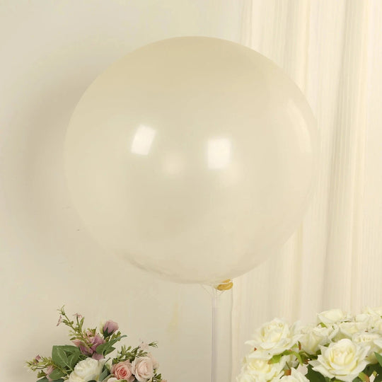 5 Round 36 in Shiny Pearl Biodegradable Party Balloons