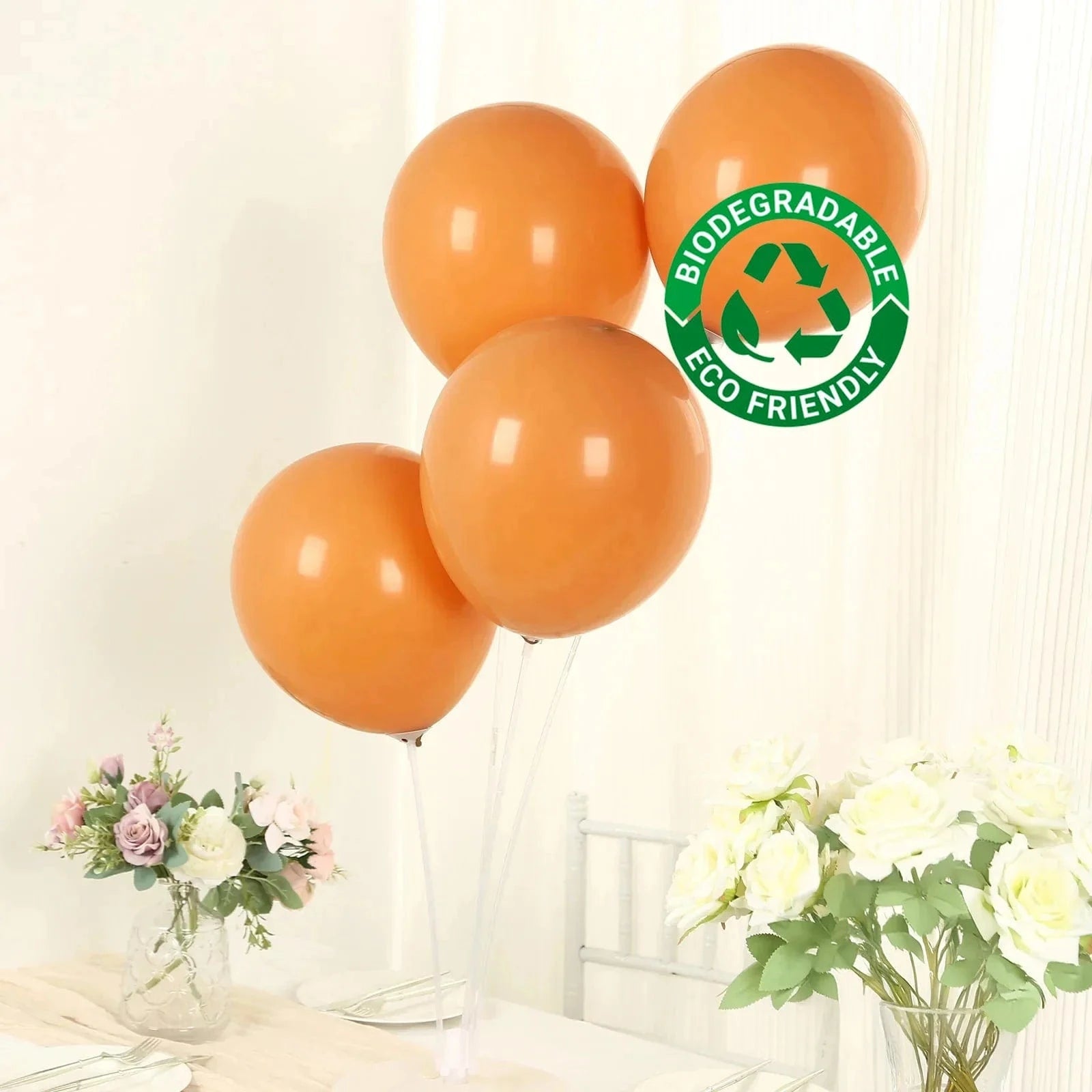 50 Matte Pastel Biodegradable Latex Party Balloons