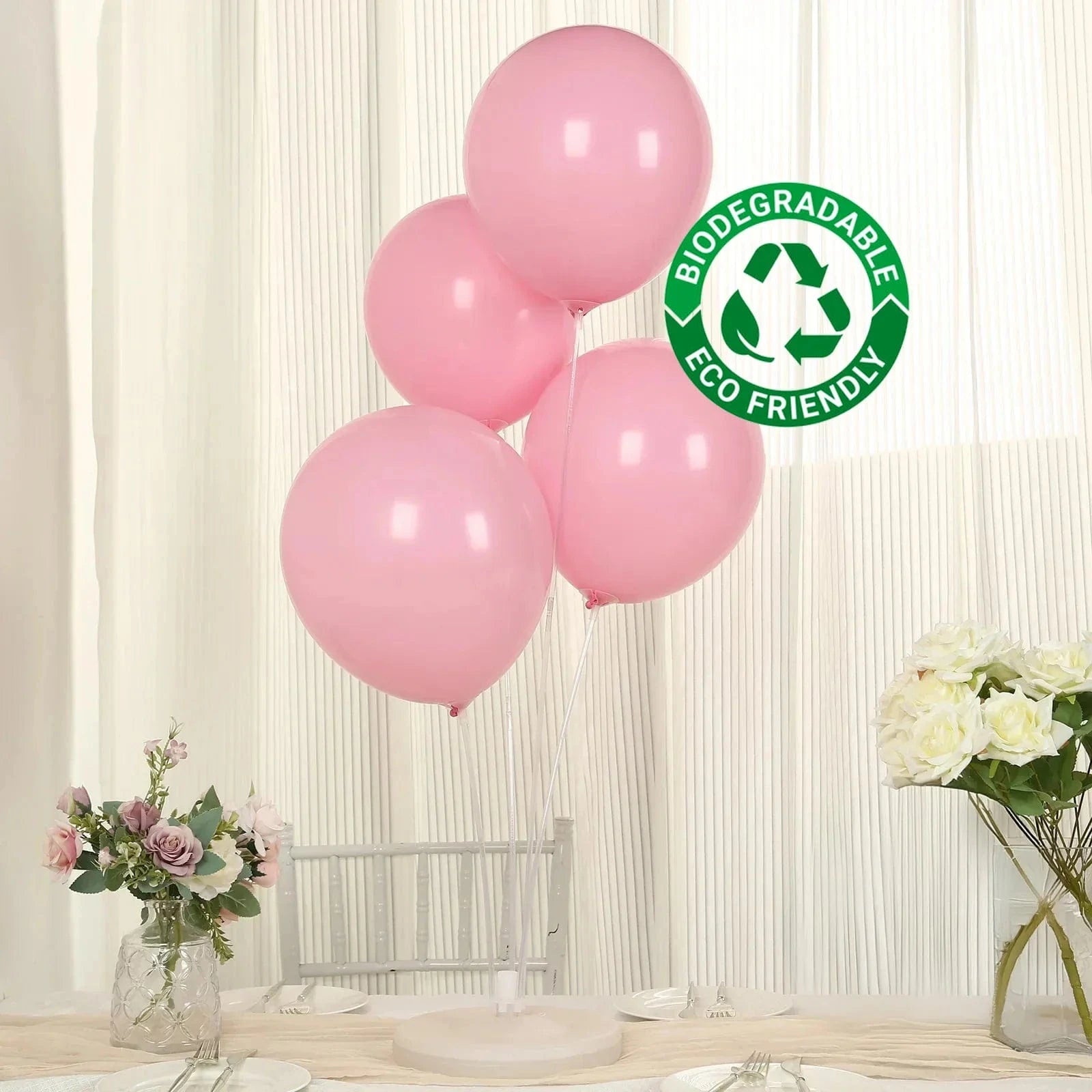 50 Matte Pastel Biodegradable Latex Party Balloons