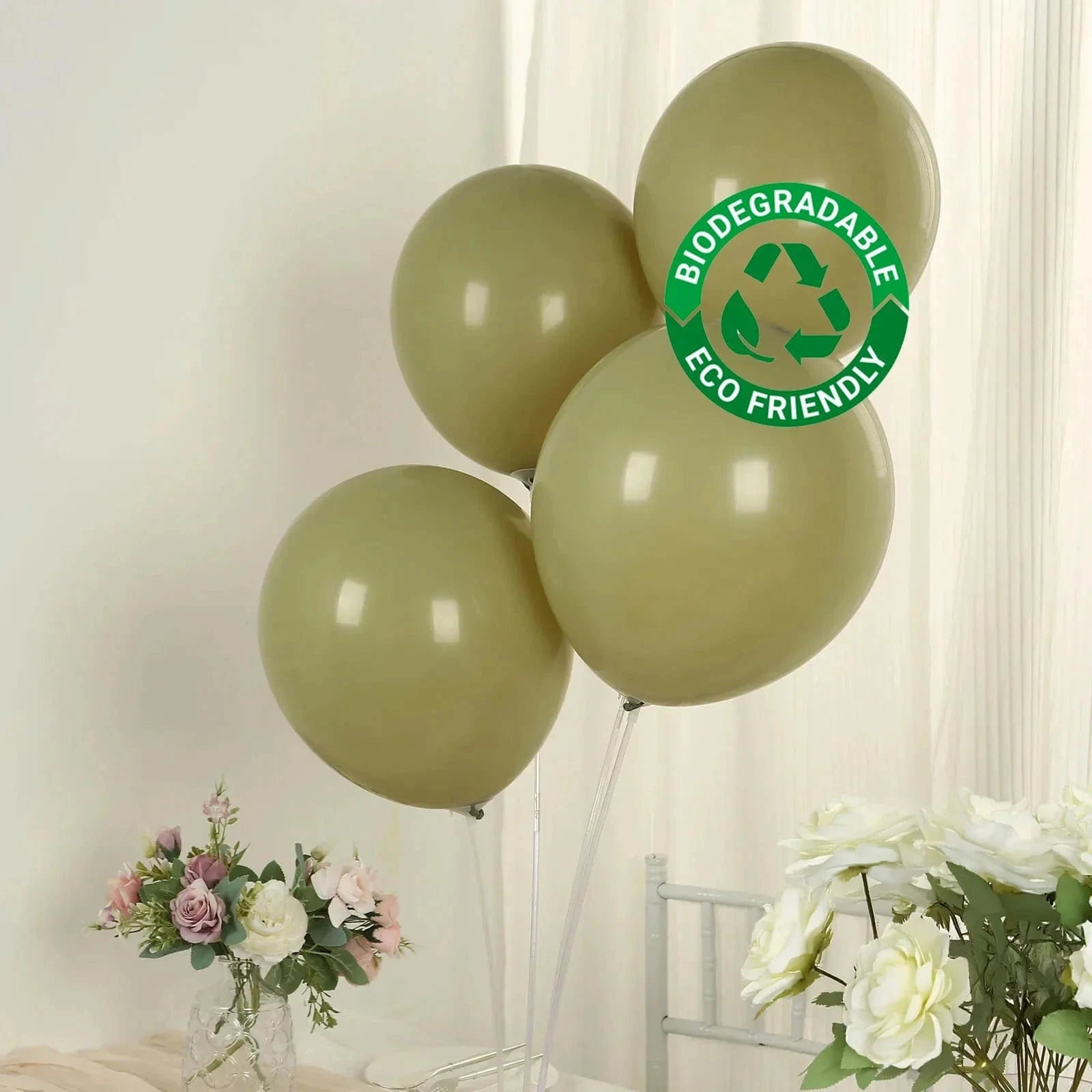 50 Matte Pastel Biodegradable Latex Party Balloons