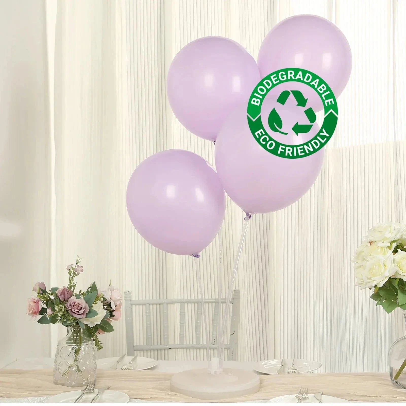 50 Matte Pastel Biodegradable Latex Party Balloons