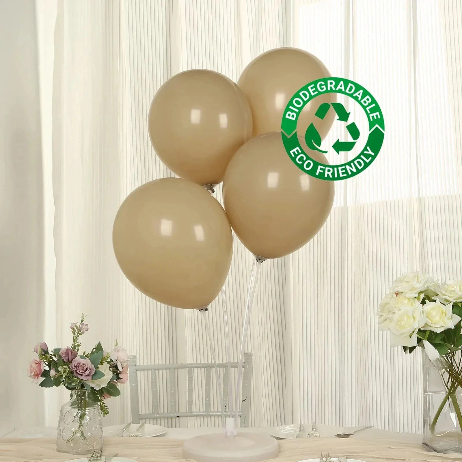 50 Matte Pastel Biodegradable Latex Party Balloons