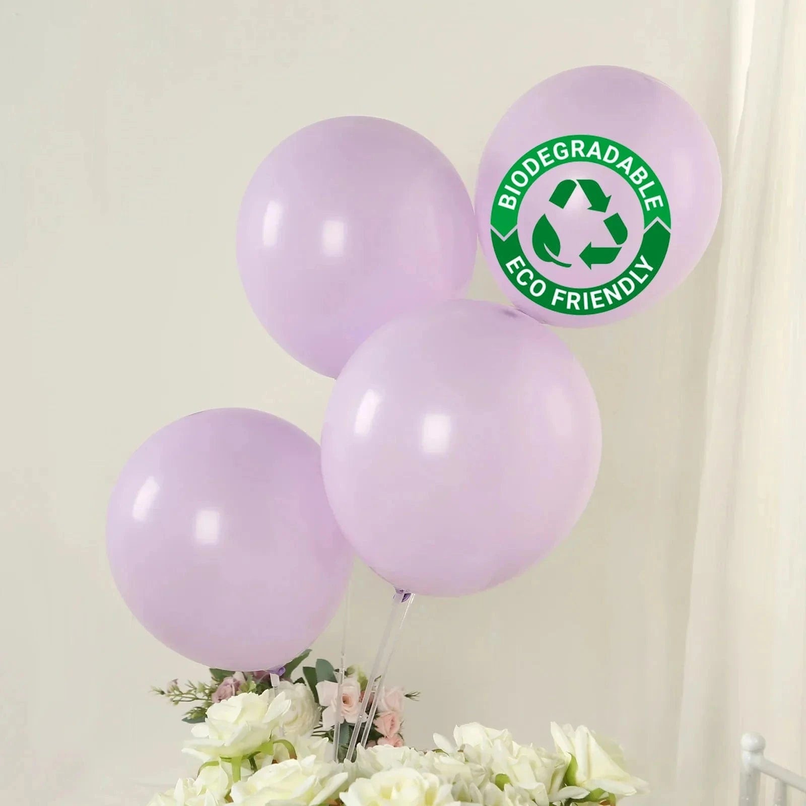 50 Matte Pastel Biodegradable Latex Party Balloons