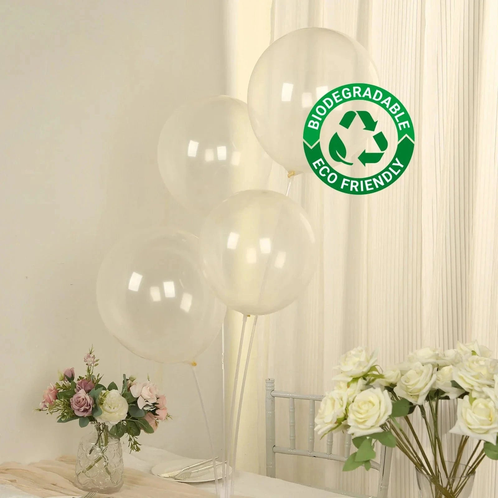50 Round 12 in Biodegradable Party Balloons