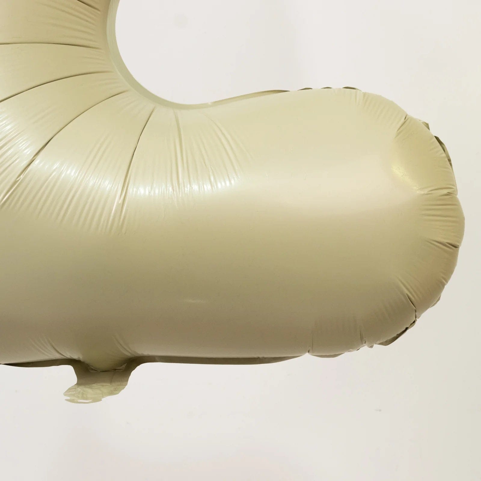 Matte Cream 35 in tall Mylar Foil Number Balloons