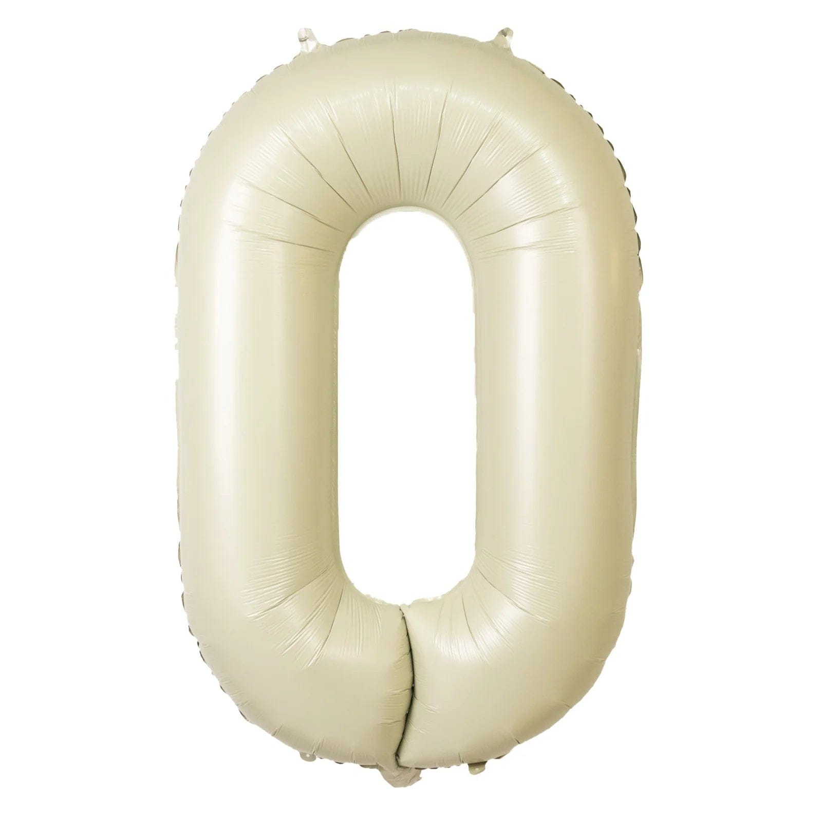 Matte Cream 35 in tall Mylar Foil Number Balloons