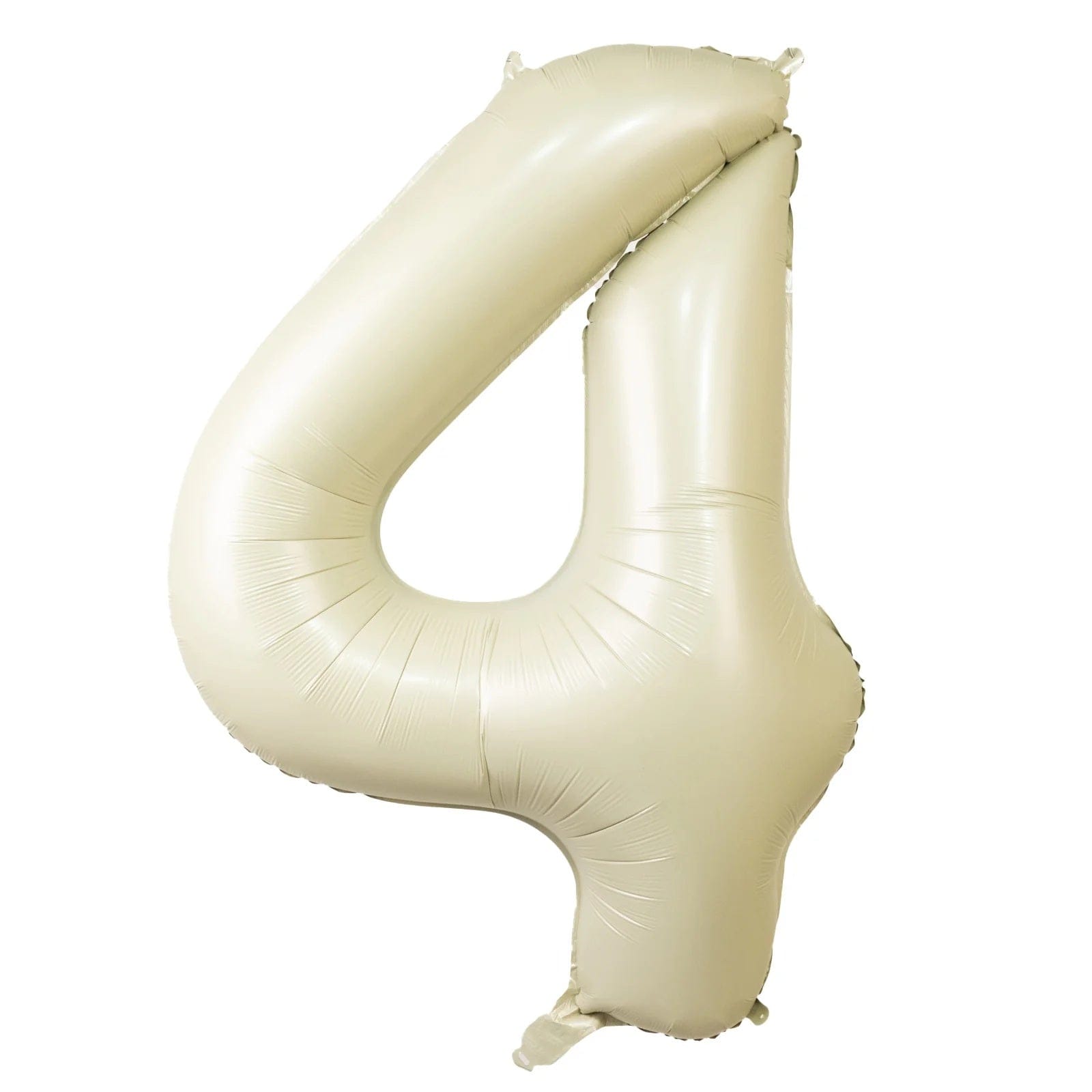 Matte Cream 35 in tall Mylar Foil Number Balloons