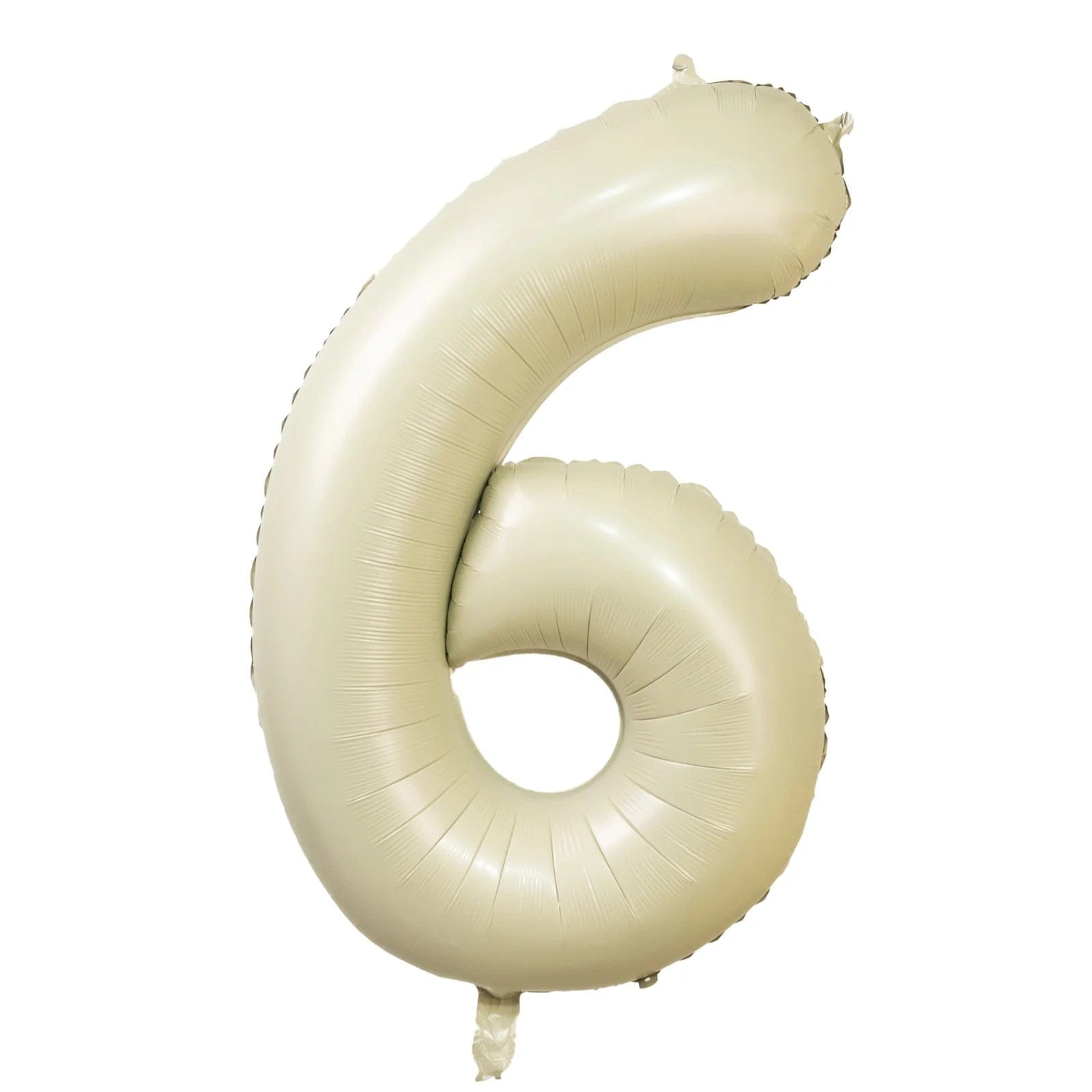 Matte Cream 35 in tall Mylar Foil Number Balloons