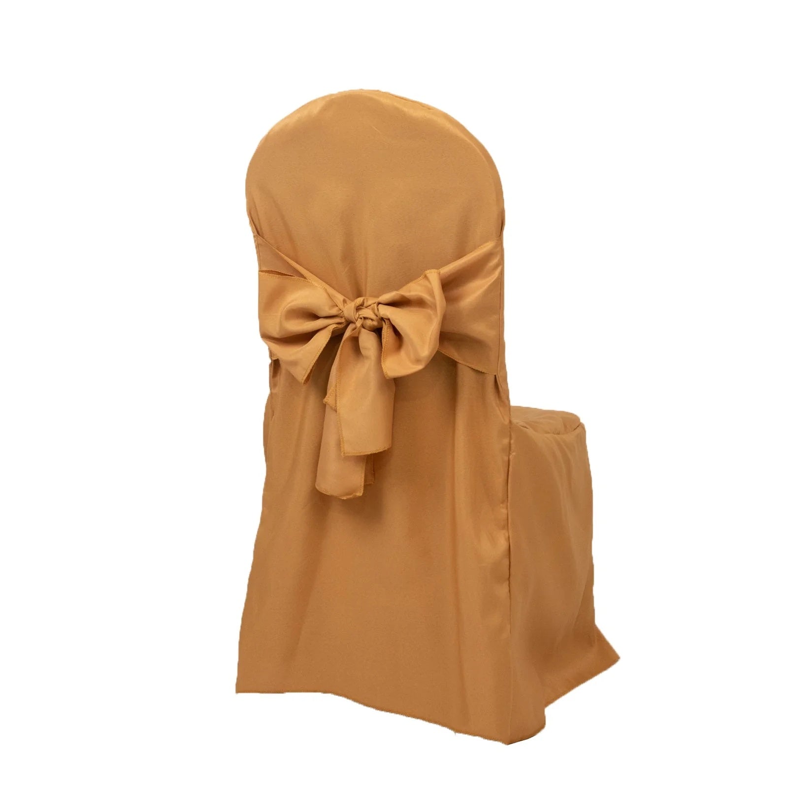 10 Polyester Banquet Wedding Chair Covers with Attached Sashes