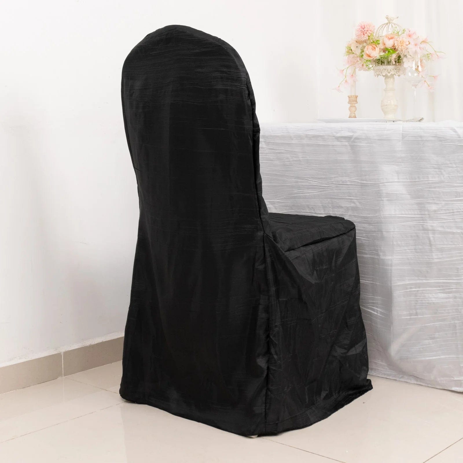 Crushed Crinkle Taffeta Banquet Chair Cover