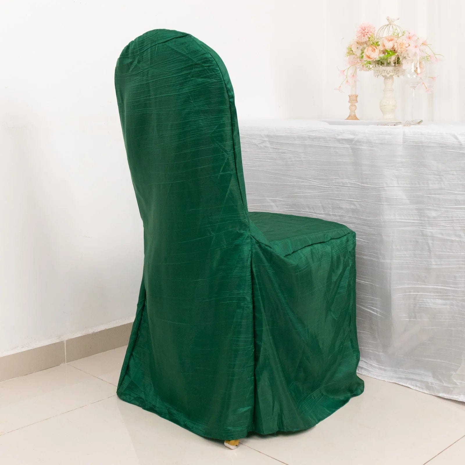 Crushed Crinkle Taffeta Banquet Chair Cover