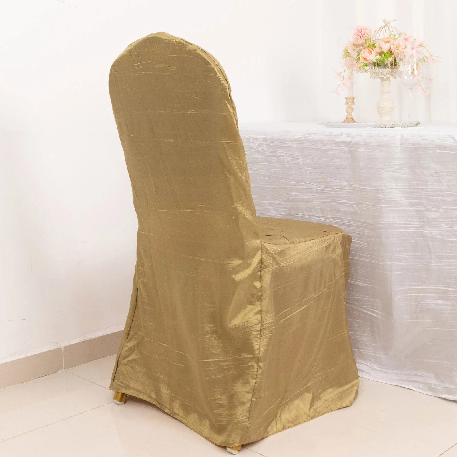 Crushed Crinkle Taffeta Banquet Chair Cover