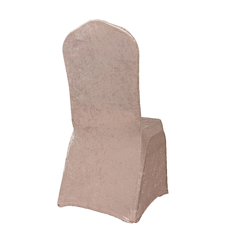 Fitted Spandex Crushed Velvet Stretchable Banquet Chair Cover