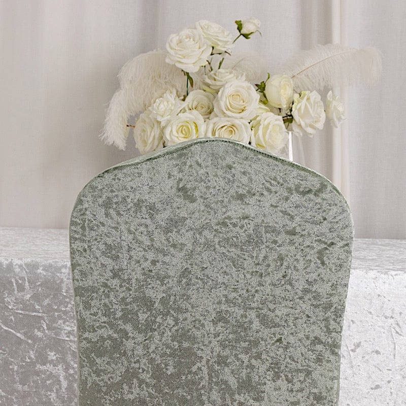 Fitted Spandex Crushed Velvet Stretchable Banquet Chair Cover