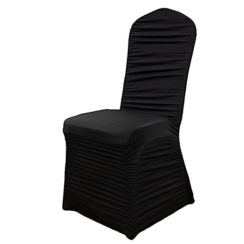 Fitted Spandex Stretchable Banquet Chair Cover Ruffled Design