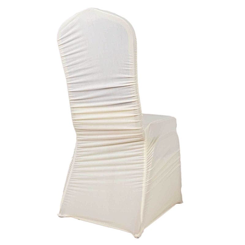 Fitted Spandex Stretchable Banquet Chair Cover Ruffled Design