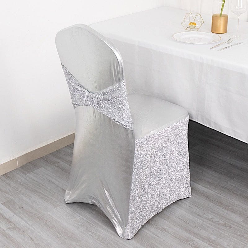 Sparkles Make It Special 1 pc Spandex Banquet Arched Front Chair
