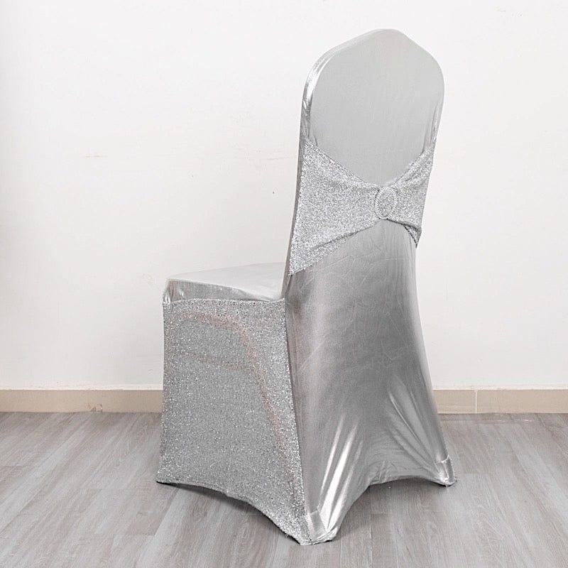 Silver Spandex Chair Cover